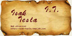 Isak Tesla vizit kartica